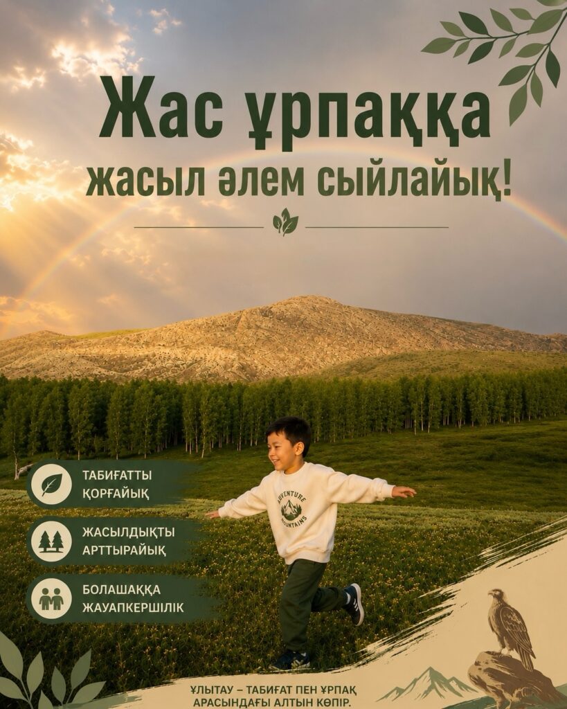 🌿 Жас ұрпаққа жасыл әлем сыйлайық! 💚 Табиғат – болашақтың…